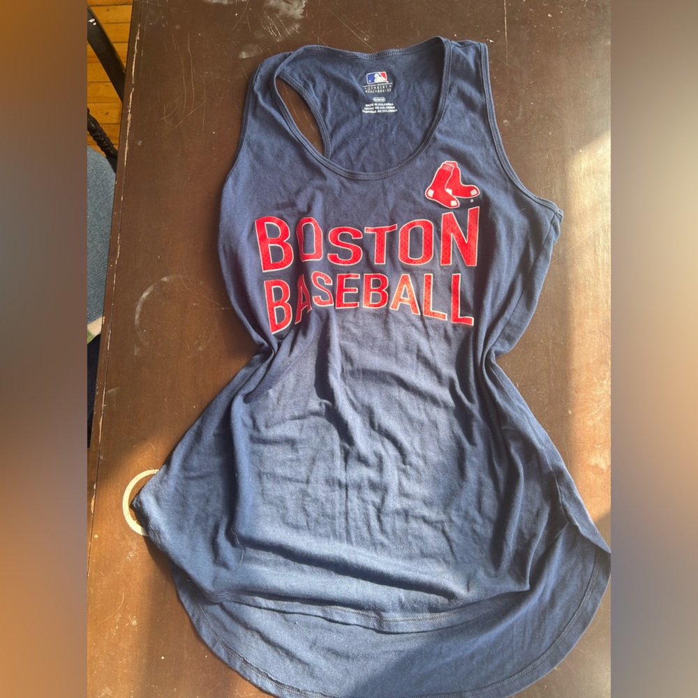 Majestic Navy Blue Baseball Tank